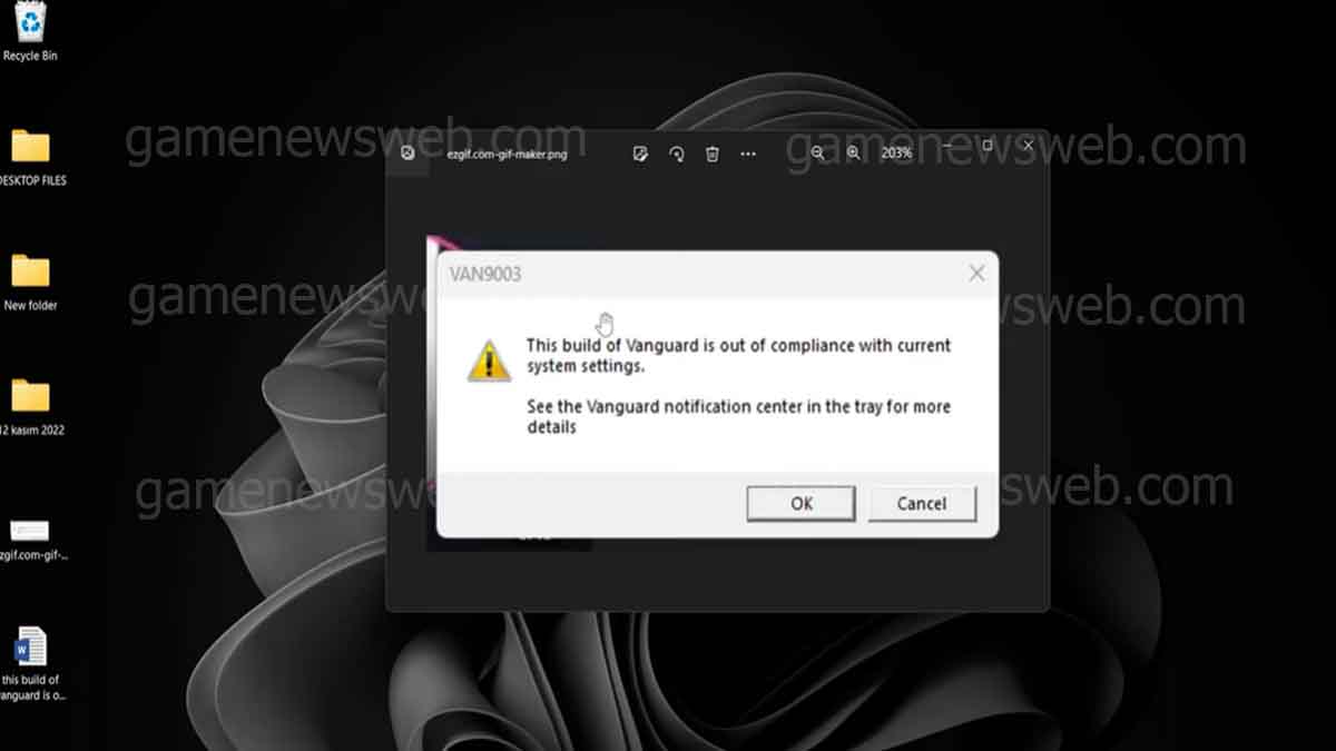 This Build Of Vanguard is Out Of Compliance With Current System Settings Hatası (2023)
