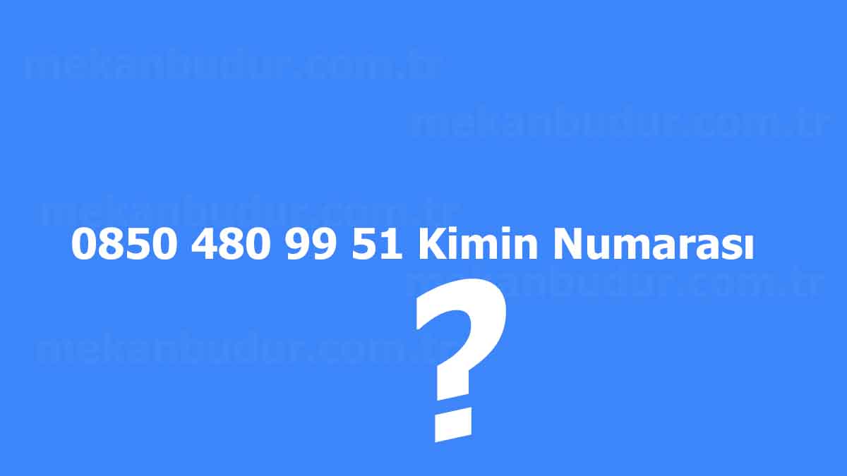 0850 480 99 51 Kimin Numarası (2023) Niye Beni Arıyor?