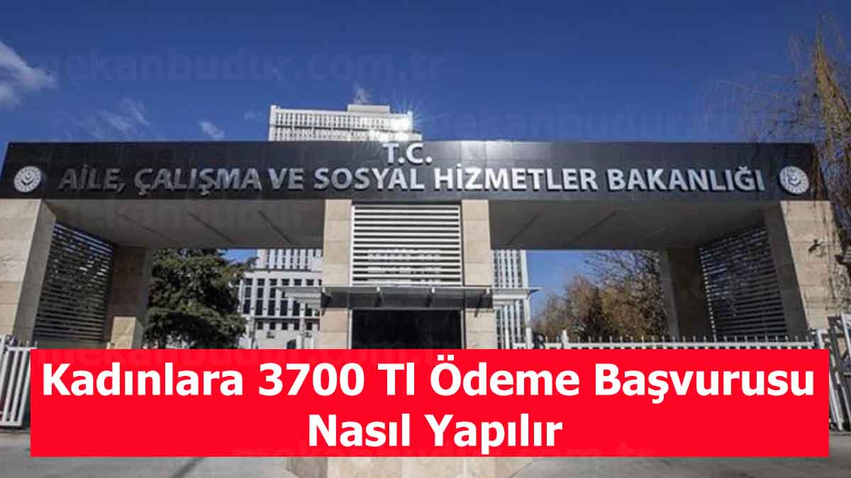 Kadınlara 3700 Tl Ödeme Başvurusu Nasıl Yapılır (2023)