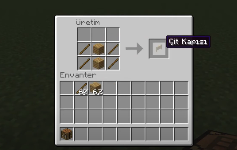 Minecraft Çit Kapısı Yapımı (2024)