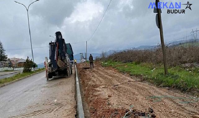 Gündoğdu Üniversite Caddesine yeni kaldırım