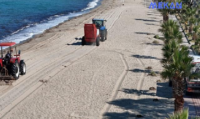 Aydın Büyükşehir Belediyesi, Kuşadası ilçesinde sorumluluk alanlarında bulunan sahilleri yaz sezonuna hazırlamak için çalışmalarını sürdürüyor