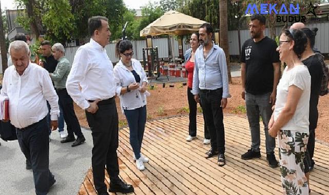 Başkan Abdullah Özyiğit Güven Park’taki yenileme çalışmalarını inceledi