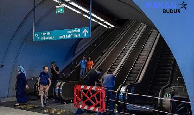 İzmir Büyükşehir’den Üçyol Metro İstasyonu’ndaki yürüyen merdivenlere detaylı kontrol ve inceleme