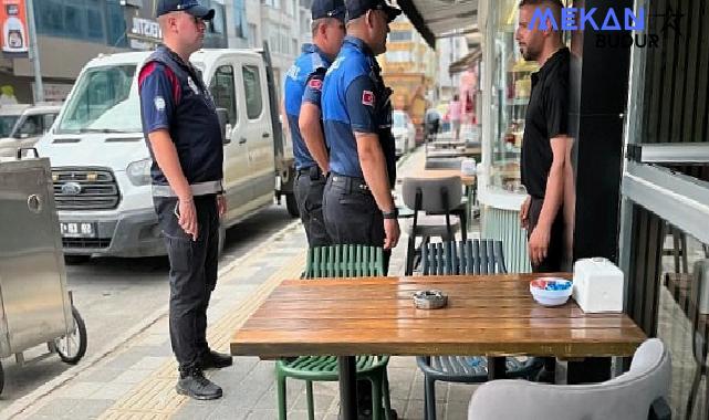 Saray Belediyesi Kaldırım işgali yapan esnaf uyarıldı