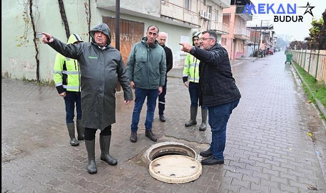 Büyükşehir ve MASKİ Ekipleri Şiddetli Yağışa Karşı Sahada