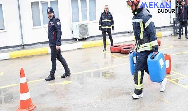 İtfaiye eri adayları zorlu parkurlarda yarışıyor